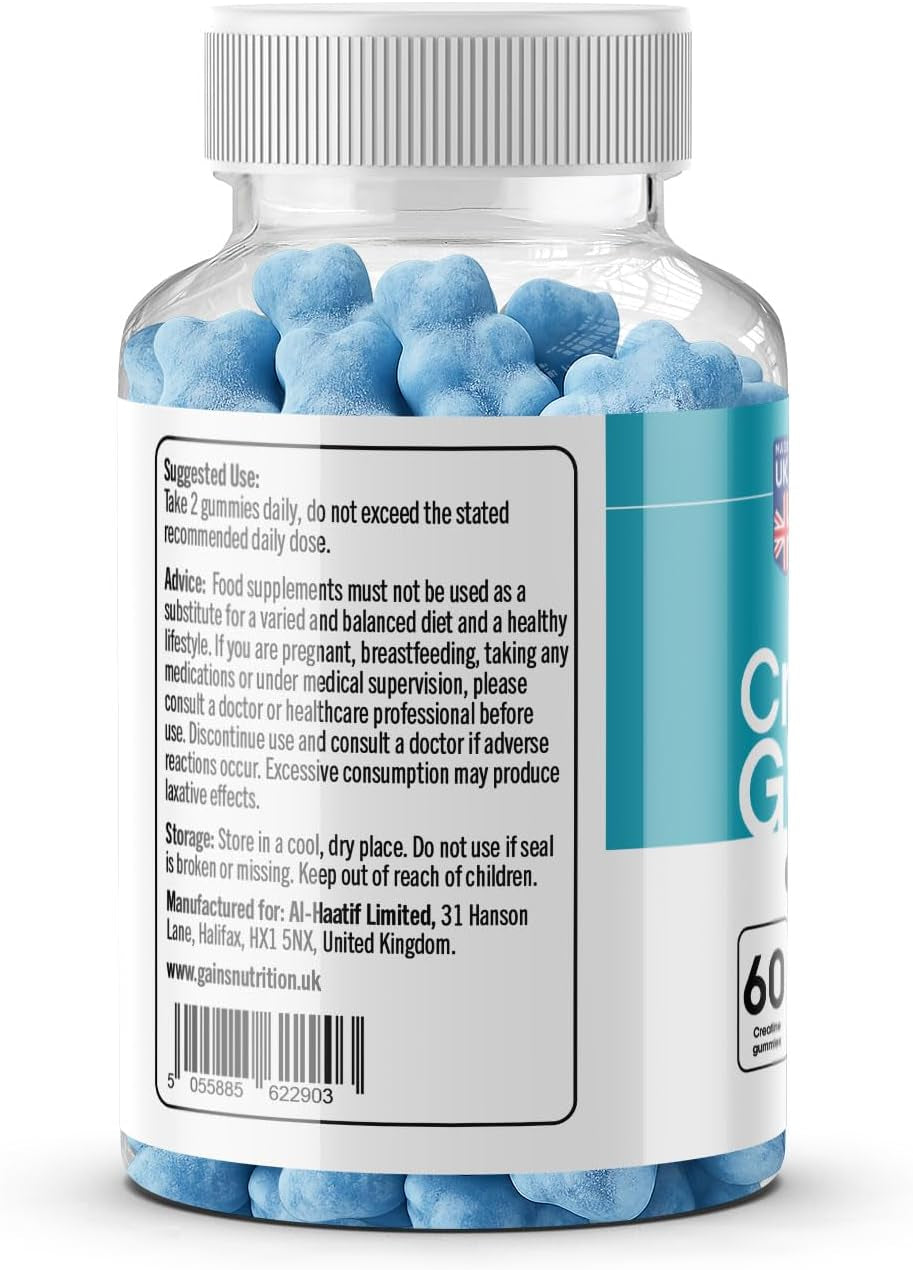 GN Creatine Gummies | 120 Chewable Creatine Gummies for Men & Women - 3000Mg Creatine-Monohydrate per Serving | Berry Flavour, Non-Gmo & Suitable for Vegans & Vegetarians - 2 Pack