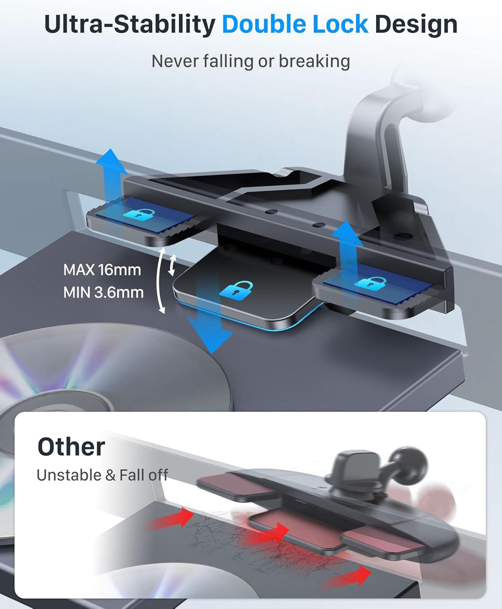 for Magsafe Car Mount CD Slot Phone Holder for Car, CD Magnetic Phone Mount, for Iphone Cradle Magnet, for Iphone 17/16/15/14/13/12 Series & Magsafe Case