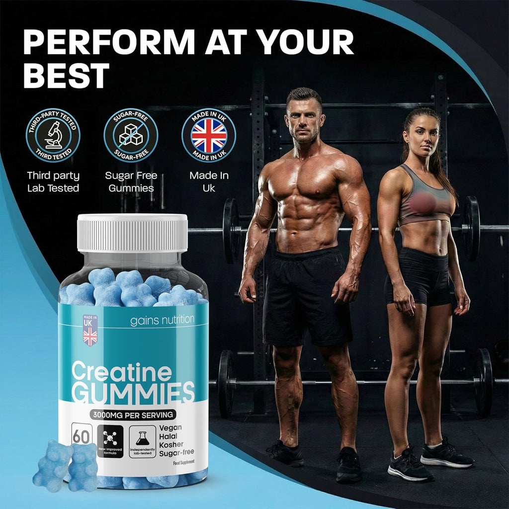 GN Creatine Gummies | 120 Chewable Creatine Gummies for Men & Women - 3000Mg Creatine-Monohydrate per Serving | Berry Flavour, Non-Gmo & Suitable for Vegans & Vegetarians - 2 Pack